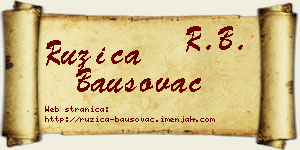 Ružica Bausovac vizit kartica
